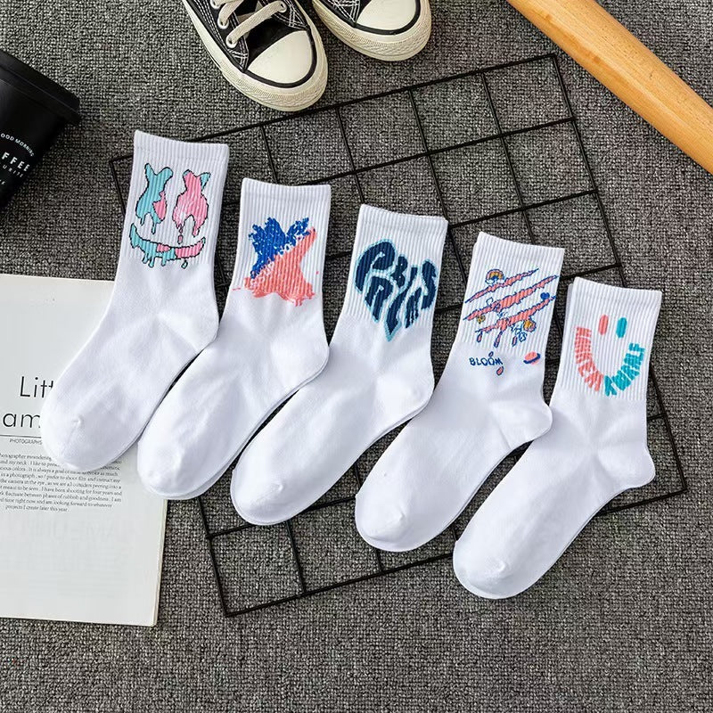 Socks Tube Socks Long Men's Sports White Breathable