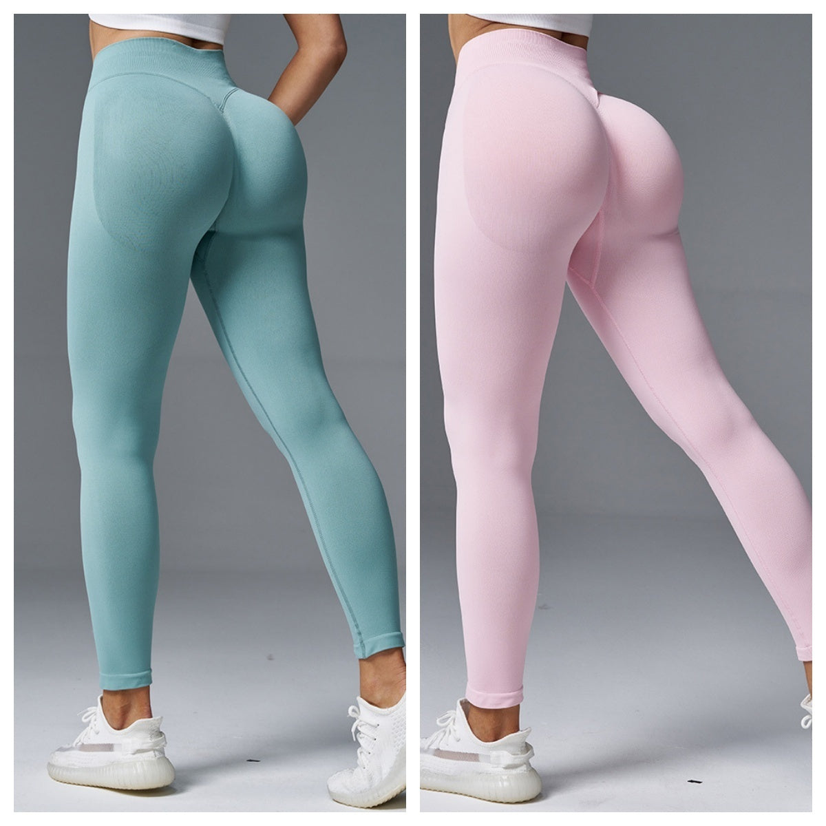Peach Hip Tight Mid Waist Yoga Pants Hip Lifting Running Fitness