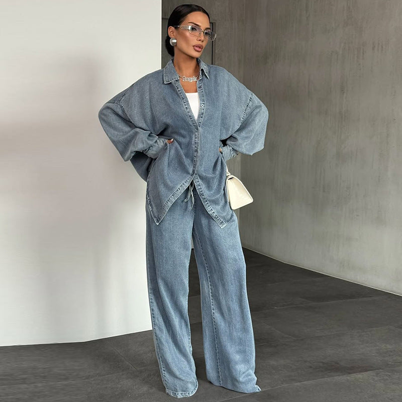 Women's Loose Casual And Comfortable Denim Fashion Suit