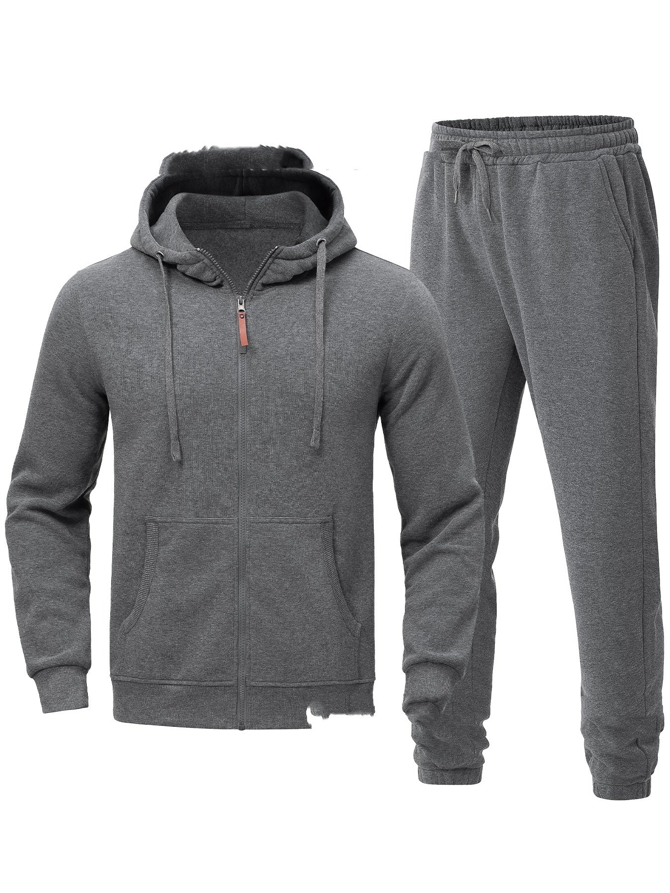 Men's Spring, Autumn And Winter Leisure Pullover Hooded Sweater Set