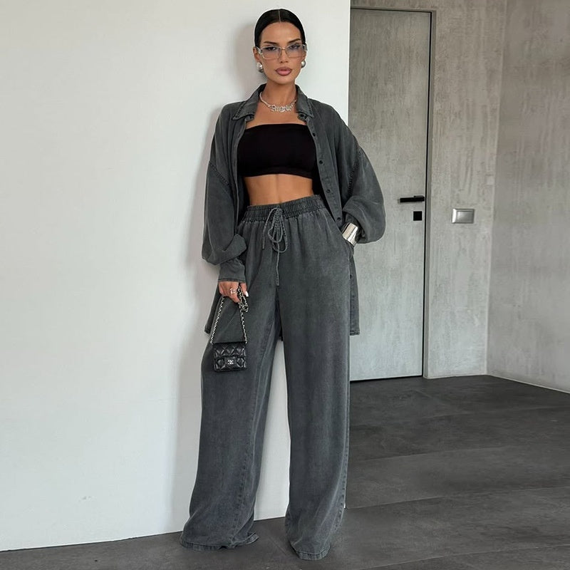 Women's Loose Casual And Comfortable Denim Fashion Suit