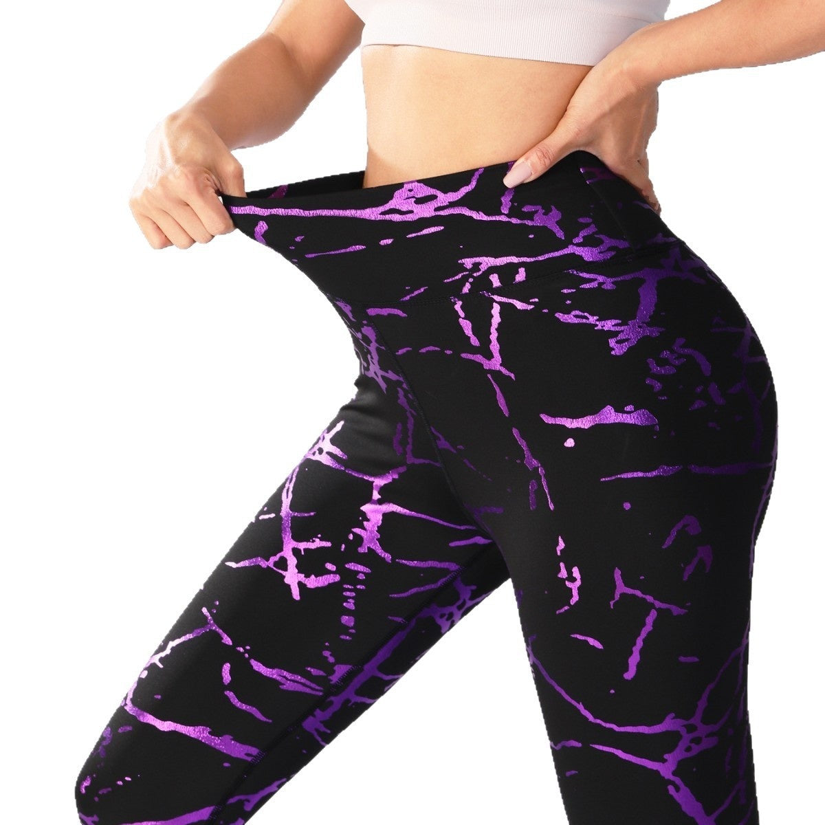 Bronzing Yoga Pants Women's High Waist Hip Lift Sun Protection