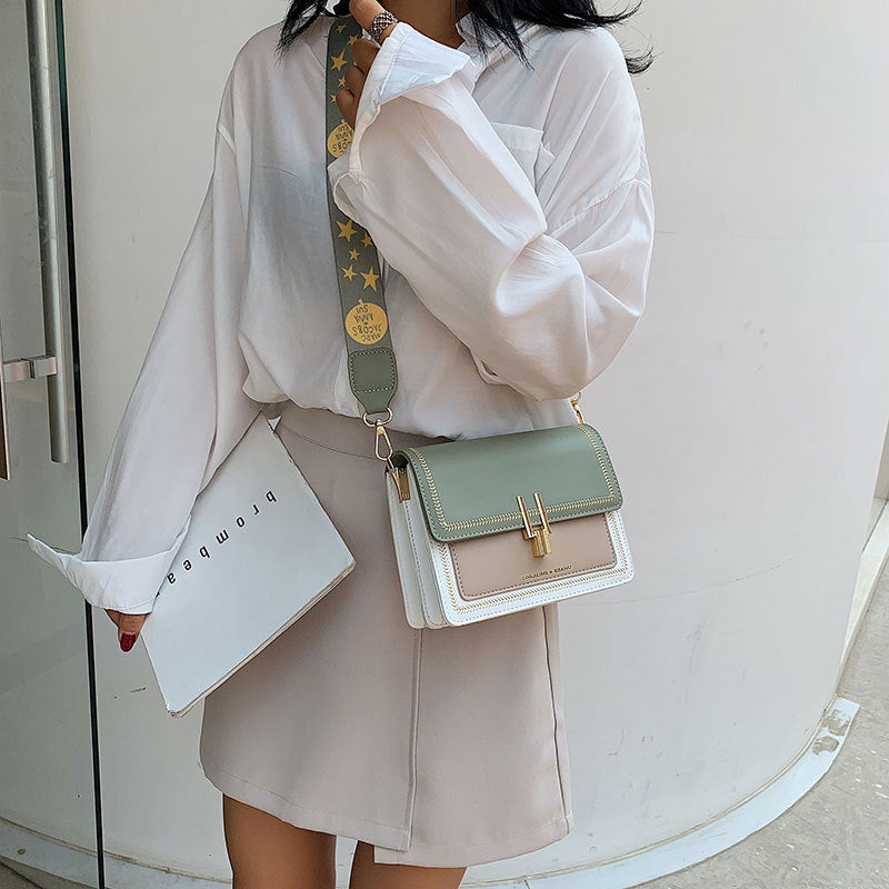 Niche Ins Internet Celebrity Women's Wide Strap Crossbody Bag